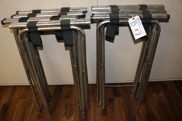 Chrome tray stands