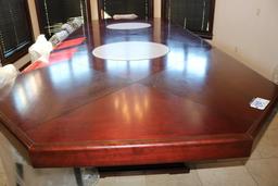 6' x 16' long x 36" tall AMAZING dining table - heavy duty bases - disassem