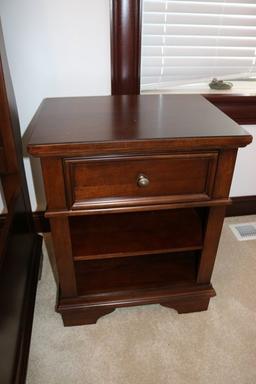 Selling as a set - Samson Queen head and foot boards, 2 matching end tables