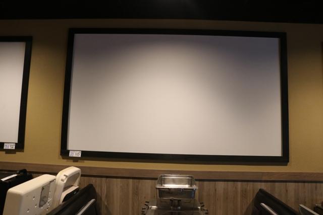 105" white filament framed projection screen