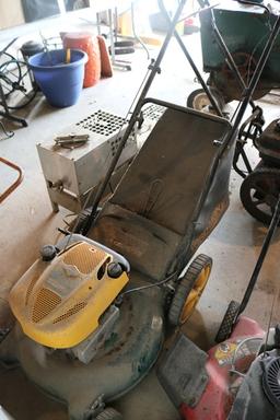 Yardman push mower with bagger