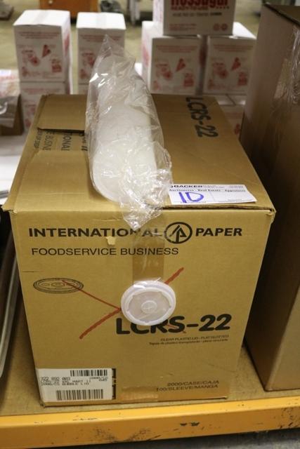 Case International Paper LCRS-22 plastic lids
