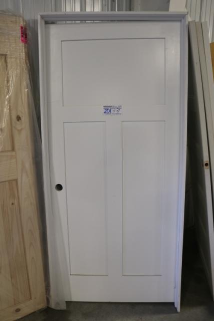 3-0 x 6-8 interior 3 panel door with frame