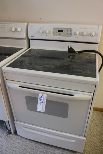 Kenmore 30" 4 burner glass top electric range with oven