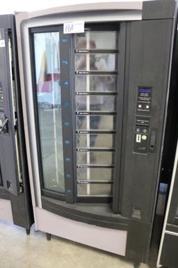 Crane National model 431 refrigerated 58 to 108 product vending machine wit