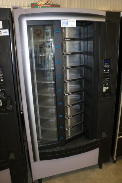 Crane National model 431 refrigerated 58 to 108 product vending machine wit