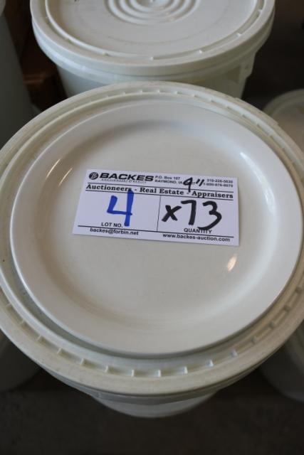 Times 73 - 9" round Atlantic white plates