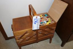 Sewing cabinet with inventory