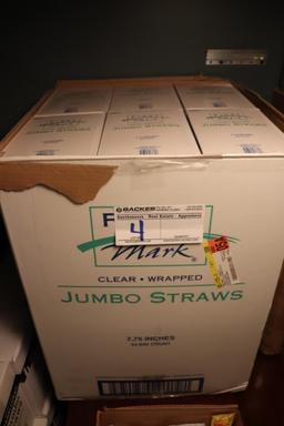 Case of First Mark 7 3/4" drinking straws