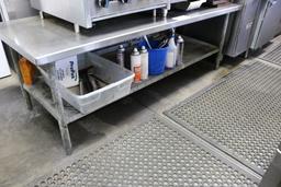 30" x 72" stainless equipment stand with galvanized under shelf