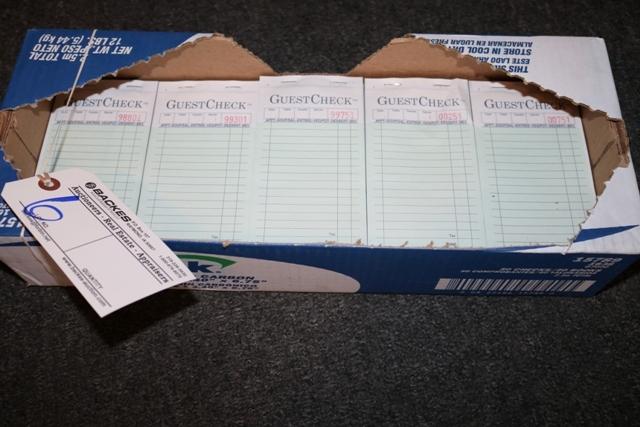 1/2 case of guest check booklets