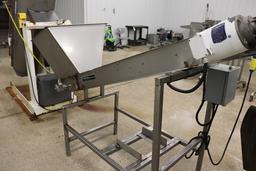 Blancher conveyor Load - 10" x 102" belt - stainless construction - 20" x 3