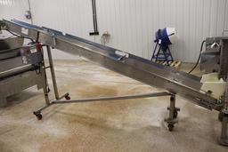 Backus US Inc freeze tunnel load conveyor - 10" x 13' belt - portable - 3 p