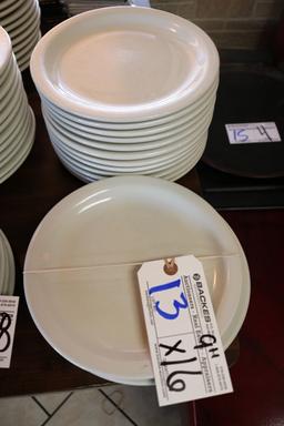 Times 16 - White 9" round plates