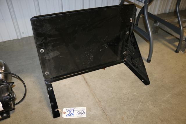 18" x 26" black metal microwave shelf