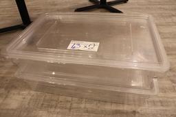 Times 2 - 18 x 26 x 6" deep food storage containers with lids