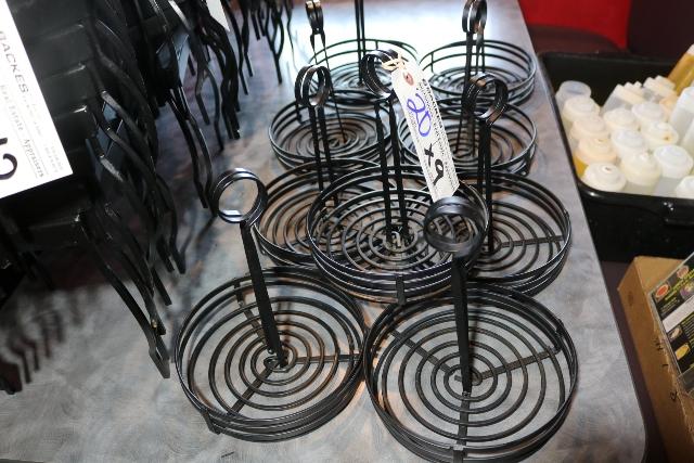 Times 9 - Round black metal table organizers