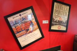 Times 2 - 21" x 27" Blue Moon & Vanilla Porter framed beer prints