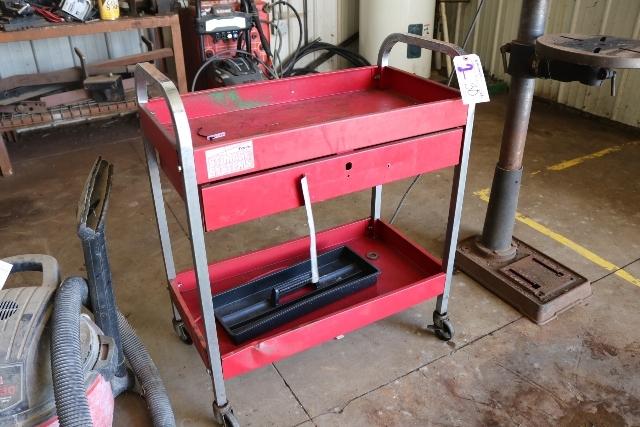 Torin 16" x 30" red metal portable shop cart