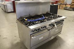 2019 Garland 60" 10 burner range with double convection ovens with stainles