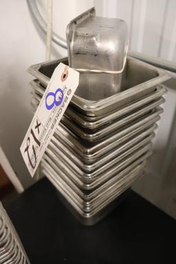 Times 12 - 1/6 x 4" stainless inset pans - no lids