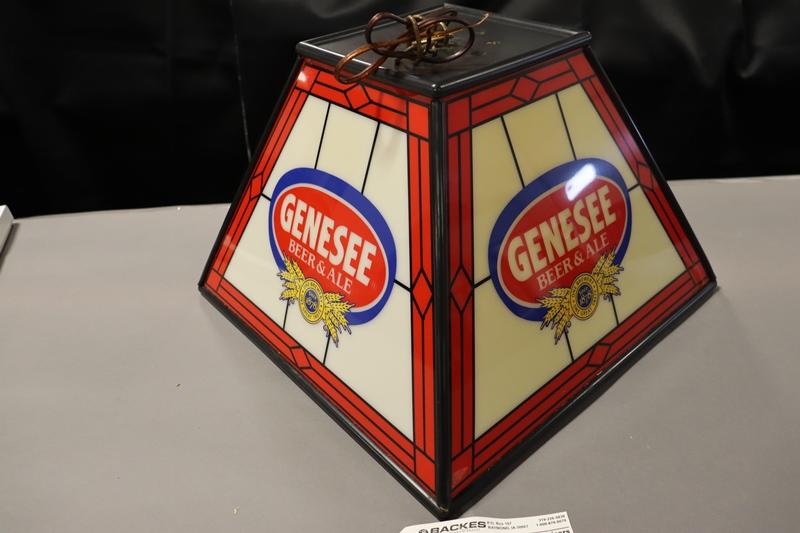 16" x 16" Hanging Genesee Beer table light - needs power cord