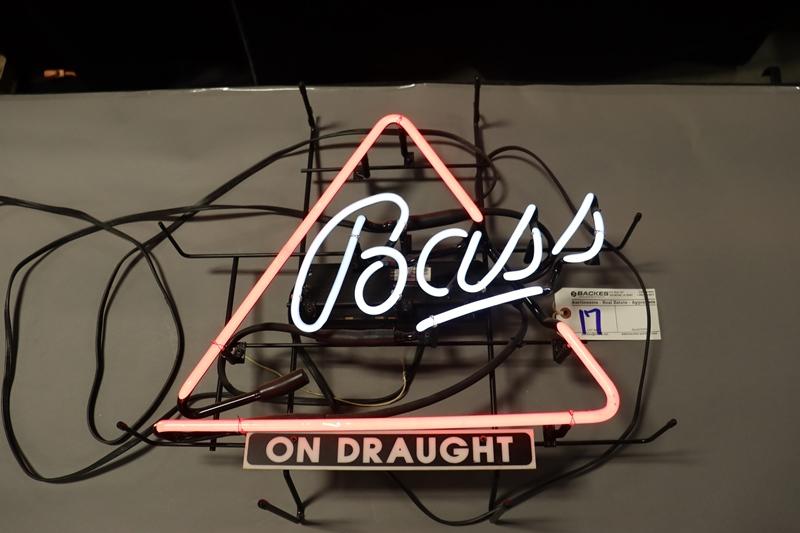 18" x 16" Bass lighted neon light - Works