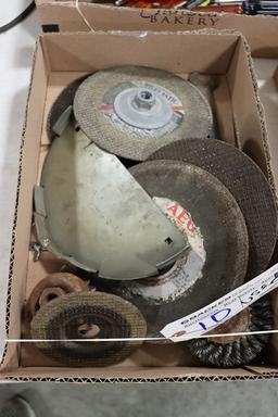 Box of used 7" grinding disc