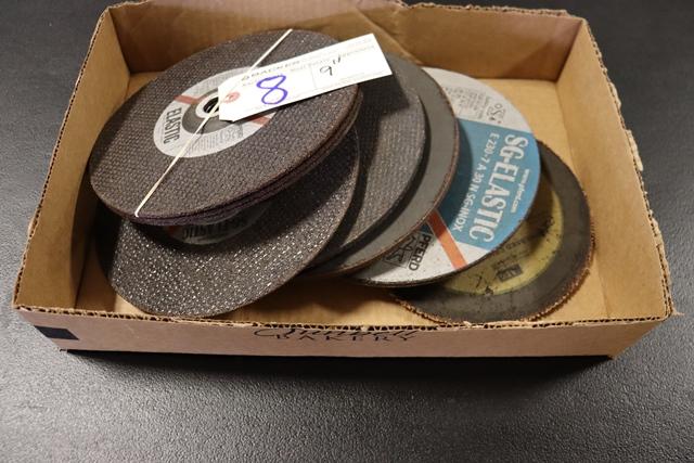 Box of new & used 9" grinding disc