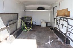 2005 Hauler Falcon 16' enclosed trailer - aluminum rims with steel rim spare - side