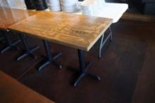 Times 3 - 28" x 48" wood top wing themed dining tables