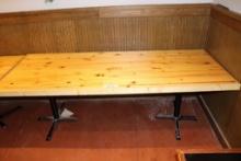 37.5" x 95" Pine dining table with epoxy coating