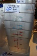 Times 4 - 18 quart acrylic food storage containers - no lids
