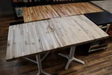 Times 3 - 25" x 25" wood top dining tables