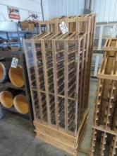 25" wide x 67" tall wood frames wine bottle displayer