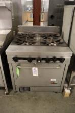 Southbend 32" gas portable 4 burner range with oven