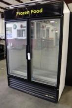 True GDM-49F-LD glass 2 LED lit door freezer - nice - S/N: 7668784