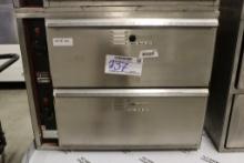 APW Wyott WD-2 stainless counter 2 drawer warmer