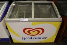 Good Humor 42" portable 2 glass sliding lid ice cream merchandizer
