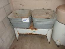 Double Wash tub with stand