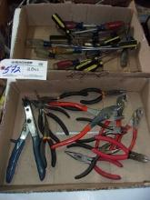 All to go - 2 boxes of pliers and screwdrivers