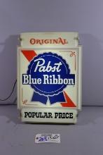 15" x 21" Pabst Blue Ribbon lighted wall sign