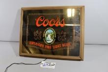 20" x 25" Coors Beer lighted wall sign