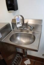 18" stainless wall mount hand sink