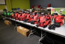 Complete Laser Tag System to include: 12 green and 15 red player vests with