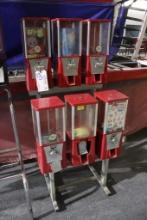 Eagle 6 product candy vending machine - one unit is missing coin mech - no