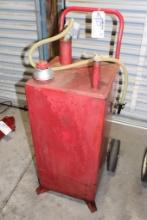 Portable gas caddy - approx. 30 gallon  - as is condition