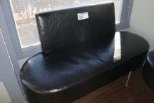 59" black vinyl waiting area chair