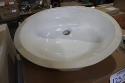 New Mansfield 217LAV white under counter lavatory sink