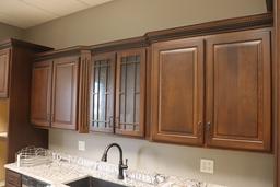 18' x 99" tall kitchen cabinet display - very nice - (dishwasher & refriger